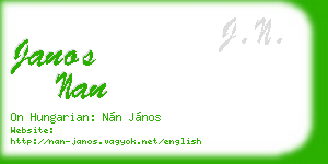 janos nan business card
